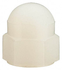 Made in USA - #6-32 UNC, 5/16" Width Across Flats, Uncoated Nylon Acorn Nut - 11/32" Overall Height - Best Tool & Supply