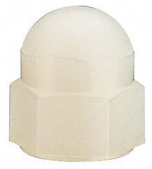 Made in USA - #10-24 UNC, 3/8" Width Across Flats, Uncoated Nylon Acorn Nut - 13/32" Overall Height - Best Tool & Supply