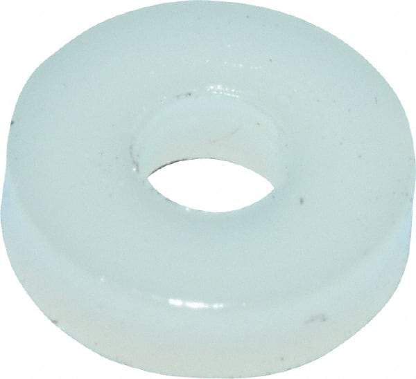 Made in USA - #2 Screw, Grade 6/6 Nylon Standard Flat Washer - 2.29mm ID x 1/4" OD, 1.57mm Thick - Best Tool & Supply