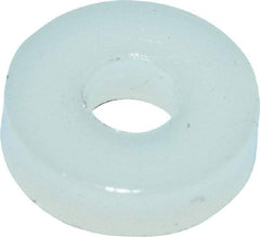 Made in USA - #2 Screw, Grade 6/6 Nylon Standard Flat Washer - 2.29mm ID x 1/4" OD, 1.57mm Thick - Best Tool & Supply