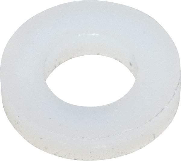 Made in USA - #6 Screw, Grade 6/6 Nylon Standard Flat Washer - 4.11mm ID x 7.92mm OD, 1.57mm Thick - Best Tool & Supply