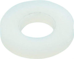 Made in USA - #8 Screw, Grade 6/6 Nylon Standard Flat Washer - 4.37mm ID x 9.53mm OD, 1.52mm Thick - Best Tool & Supply