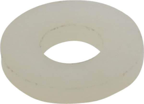 Made in USA - #8 Screw, Grade 6/6 Nylon Standard Flat Washer - 4.5mm ID x 10.36mm OD, 1.57mm Thick - Best Tool & Supply