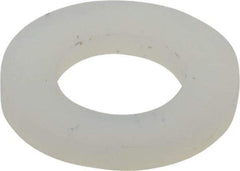 Made in USA - 1/4" Screw, Grade 6/6 Nylon Standard Flat Washer - 6.4mm ID x 11.99mm OD, 1.5mm Thick - Best Tool & Supply