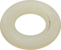 Made in USA - 3/8" Screw, Grade 6/6 Nylon Standard Flat Washer - 9.91mm ID x 19.05mm OD, 1.57mm Thick - Best Tool & Supply