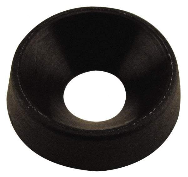 Made in USA - 4.06mm Thick, Black Oxide Finish, Nylon, Standard Countersunk Washer - 5.72mm ID x 15.47mm OD - Best Tool & Supply