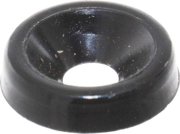 Made in USA - 2.54mm Thick, Black Oxide Finish, Nylon, Standard Countersunk Washer - 3.63mm ID x 11.1mm OD - Best Tool & Supply