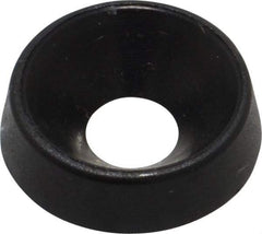 Made in USA - 3.86mm Thick, Black Oxide Finish, Nylon, Standard Countersunk Washer - 4.98mm ID x 14.61mm OD - Best Tool & Supply