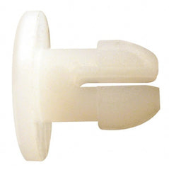 Made in USA - 0.093" Hole Diam, 0.24" OAL, Split Shank, Nylon Panel Rivet - Best Tool & Supply