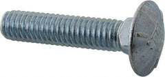 Value Collection - 5/16-18 UNC 1-1/2" Length Under Head, Standard Square Neck, Carriage Bolt - Grade 5 Steel, Zinc Trivalent Chromate Finish - Best Tool & Supply