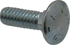 Value Collection - 1/4-20 UNC 3/4" Length Under Head, Standard Square Neck, Carriage Bolt - Grade 2 Steel, Zinc-Plated Finish - Best Tool & Supply