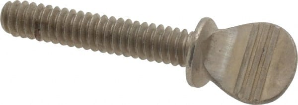 Value Collection - #10-24 Oval Shoulder Grade 18-8 Stainless Steel Thumb Screw - 1" OAL, 0.48" Head Height - Best Tool & Supply