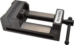 Palmgren - 4-1/2" Jaw Opening Capacity x 1-1/2" Throat Depth, Horizontal Drill Press Vise - 4" Wide Jaw, Stationary Base, Standard Speed, 7-5/16" OAL x 2-3/4" Overall Height - Best Tool & Supply