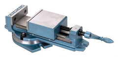 Palmgren - 4" Jaw Width, 4" Jaw Opening Capacity, Horizontal Swivel Machine Vise - Manual Operation, 1 Station, 14-1/2" Long x 1-1/2" Deep, 1-1/2" Jaw Height - Best Tool & Supply