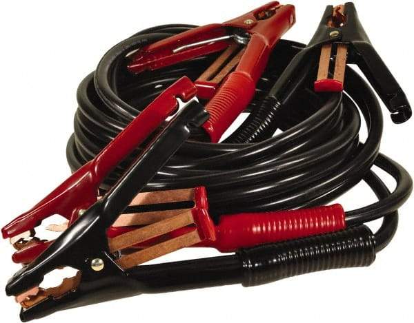 Associated Equipment - 15 Ft. Long, 500 Amperage Rating, Heavy Duty Booster Cable - Black & Red, 5 AWG Wire Guage - Best Tool & Supply