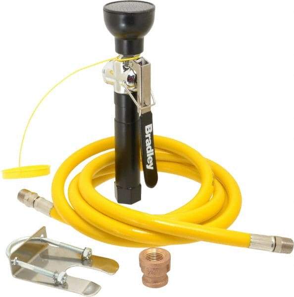 Bradley - Plumbed Drench Hoses Mount: Wall Style: Single Spray Head - Best Tool & Supply