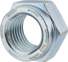 Value Collection - 1-1/4 - 7 UNC Grade C Hex Lock Nut with Distorted Thread - 1-7/8" Width Across Flats, 1-3/32" High, Cadmium Clear-Plated Finish - Best Tool & Supply