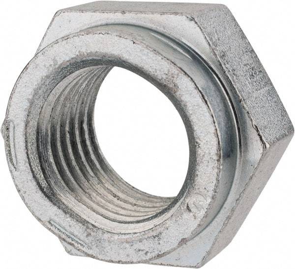 Value Collection - 1-3/8 - 6 UNC Grade C Hex Lock Nut with Distorted Thread - 2-1/16" Width Across Flats, 1-13/64" High, Cadmium Clear-Plated Finish - Best Tool & Supply