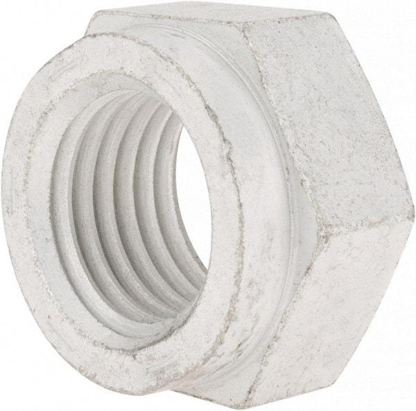 Value Collection - 1-1/2 - 6 UNC Grade C Hex Lock Nut with Distorted Thread - 2-1/4" Width Across Flats, 1-5/16" High, Cadmium Clear-Plated Finish - Best Tool & Supply