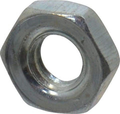 Value Collection - #3-56 UN Steel Right Hand Machine Screw Hex Nut - 3/16" Across Flats, 0.066" High, Zinc-Plated Finish, 2B Class of Fit - Best Tool & Supply