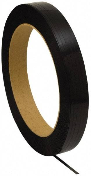 Made in USA - 7,200' Long x 1/2" Wide, Coil Case Plastic Strapping - 500 Lb Capacity, 0.02" Thick - Best Tool & Supply