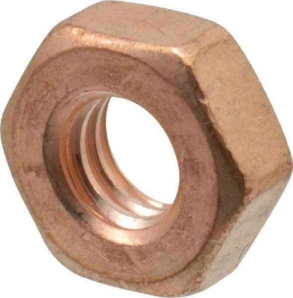 Value Collection - 5/16-18 UNC Silicon Bronze Right Hand Machine Screw Hex Nut - 9/16" Across Flats, 7/32" High, Uncoated - Best Tool & Supply