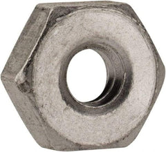 Value Collection - #6-32 UNC Aluminum Right Hand Machine Screw Hex Nut - 5/16" Across Flats, 7/64" High, Uncoated - Best Tool & Supply