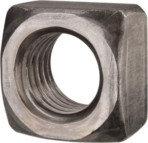 Value Collection - 7/8-9 Steel Square Nut - Uncoated, 1-5/16" Square Width x 49/64" Overall Height - Best Tool & Supply