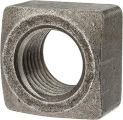 Value Collection - 1-1/4-7 Steel Square Nut - Uncoated, 1-7/8" Square Width x 1-3/32" Overall Height - Best Tool & Supply