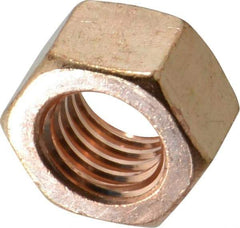 Value Collection - 5/8-11 UNC Silicon Bronze Right Hand Hex Nut - 15/16" Across Flats, 35/64" High, Uncoated - Best Tool & Supply