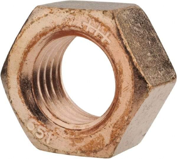 Value Collection - 3/4-10 UN Silicon Bronze Right Hand Hex Nut - 1-1/8" Across Flats, 41/64" High, Uncoated - Best Tool & Supply