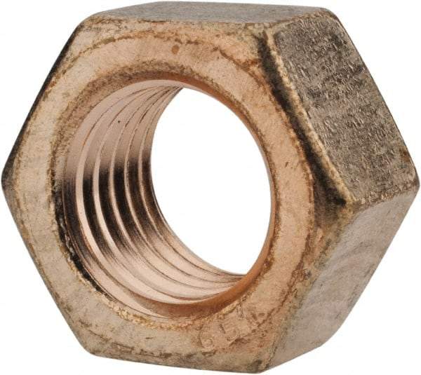 Value Collection - 7/8-9 UN Silicon Bronze Right Hand Hex Nut - 1-5/16" Across Flats, 3/4" High, Uncoated - Best Tool & Supply