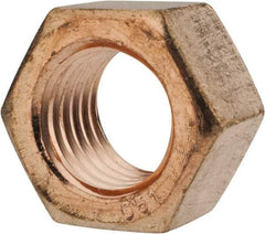 Value Collection - 1-8 UN Silicon Bronze Right Hand Hex Nut - 1-1/2" Across Flats, 55/64" High, Uncoated - Best Tool & Supply