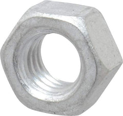 Value Collection - 5/16-18 UN Aluminum Right Hand Hex Nut - 1/2" Across Flats, 17/64" High, Aluminum-Plated Finish - Best Tool & Supply