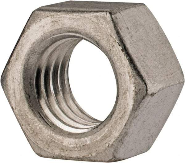 Value Collection - 1/2-13 UN Aluminum Right Hand Hex Nut - 3/4" Across Flats, 7/16" High, Uncoated - Best Tool & Supply