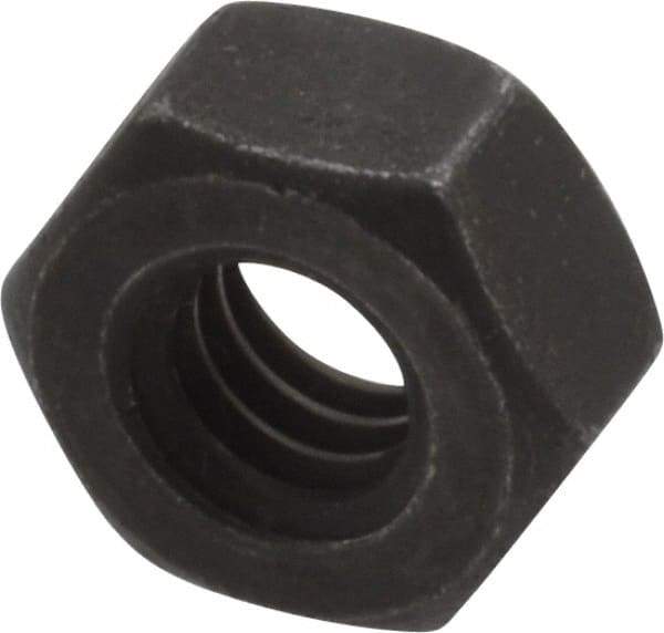 Value Collection - 1/4-20 UNC Steel Right Hand Hex Nut - 7/16" Across Flats, 7/32" High, Black Oxide Finish - Best Tool & Supply