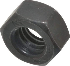 Value Collection - 5/16-18 UNC Steel Right Hand Hex Nut - 1/2" Across Flats, 17/64" High, Black Oxide Finish - Best Tool & Supply