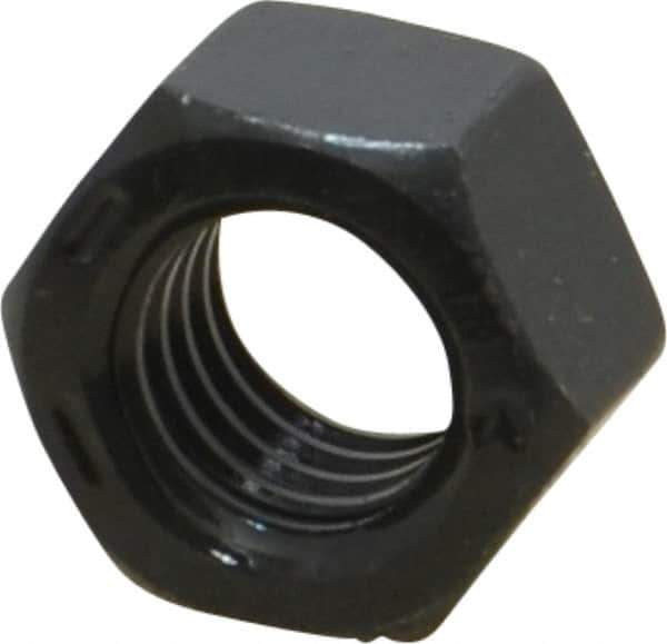 Value Collection - 1/2-13 UNC Steel Right Hand Hex Nut - 3/4" Across Flats, 7/16" High, Black Oxide Finish - Best Tool & Supply