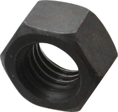 Value Collection - 5/8-11 UNC Steel Right Hand Hex Nut - 15/16" Across Flats, 35/64" High, Black Oxide Finish - Best Tool & Supply