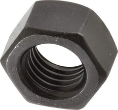 Value Collection - 3/4-10 UNC Steel Right Hand Hex Nut - 1-1/8" Across Flats, 41/64" High, Black Oxide Finish - Best Tool & Supply