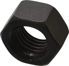 Value Collection - 7/8-9 UNC Steel Right Hand Hex Nut - 1-5/16" Across Flats, 3/4" High, Black Oxide Finish - Best Tool & Supply