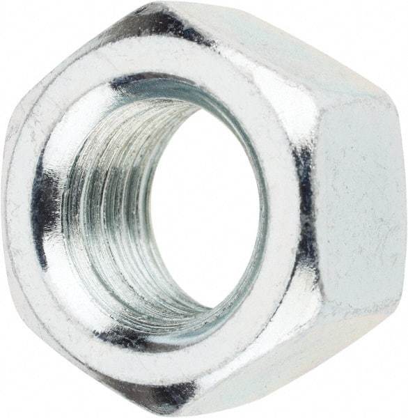 Value Collection - 5/8-11 UNC Steel Right Hand Hex Nut - 15/16" Across Flats, 35/64" High, Zinc-Plated Finish - Best Tool & Supply