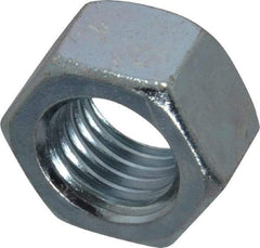 Value Collection - 7/8-9 UNC Steel Right Hand Hex Nut - 1-5/16" Across Flats, 3/4" High, Zinc-Plated Finish - Best Tool & Supply