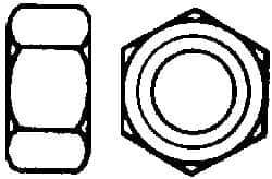 Value Collection - M48x5.00 Metric Coarse Stainless Steel Right Hand Hex Nut - 75mm Across Flats, 38mm High, Uncoated - Best Tool & Supply