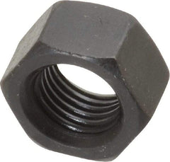 Value Collection - 3/8-24 UNF Steel Right Hand Hex Nut - 9/16" Across Flats, 21/64" High, Black Oxide Finish - Best Tool & Supply