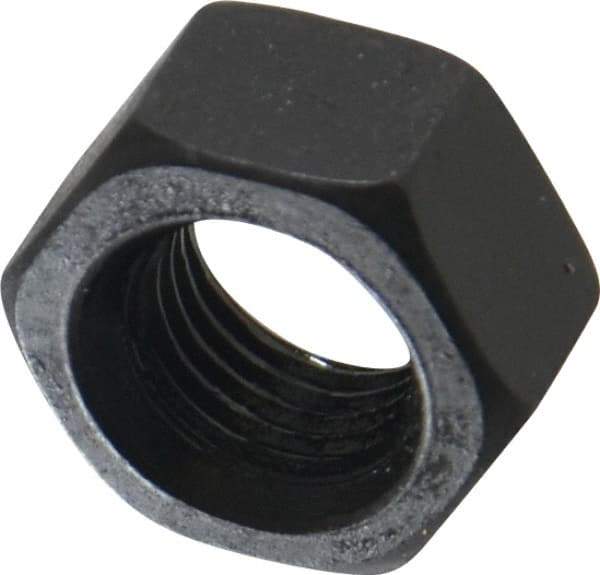 Value Collection - 7/16-20 UNF Steel Right Hand Hex Nut - 11/16" Across Flats, 3/8" High, Black Oxide Finish - Best Tool & Supply