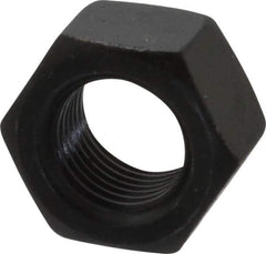 Value Collection - 1/2-20 UNF Steel Right Hand Hex Nut - 3/4" Across Flats, 7/16" High, Black Oxide Finish - Best Tool & Supply