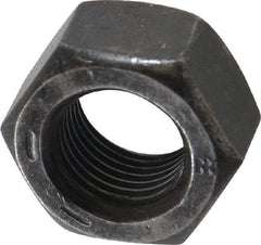 Value Collection - 9/16-18 UNF Steel Right Hand Hex Nut - 7/8" Across Flats, 31/64" High, Uncoated - Best Tool & Supply