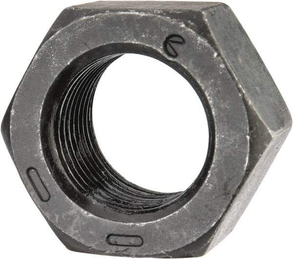 Value Collection - 3/4-16 UNF Steel Right Hand Hex Nut - 1-1/8" Across Flats, 41/64" High, Black Oxide Finish - Best Tool & Supply