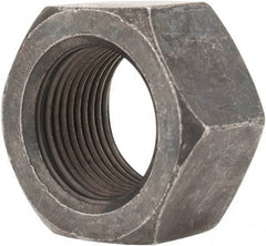 Value Collection - 1-14 UNS Steel Right Hand Hex Nut - 1-1/2" Across Flats, 55/64" High, Black Oxide Finish - Best Tool & Supply